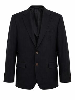 Ferrini Wool Cashmere Blazer Men’s 44L Black Sport Coat Luxury